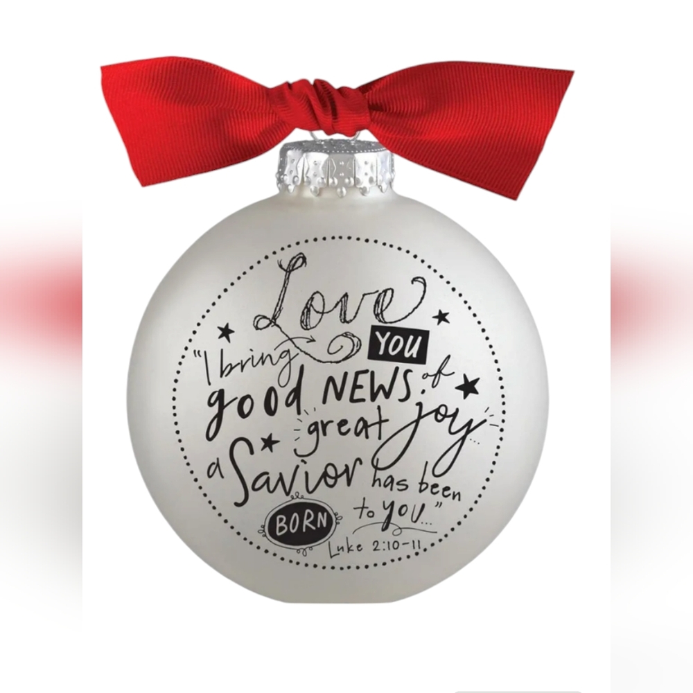 Christian Christmas Ornatment With Scripture